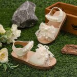 Kids' Sandals Beige Bow Style 1