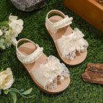 Kids' Sandals Beige Bow Style 1