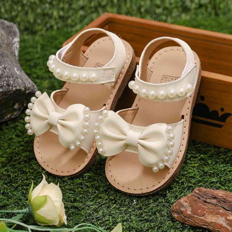 Kids' Sandals Beige Bow Style 3