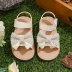 Kids' Sandals Beige Bow Style 2