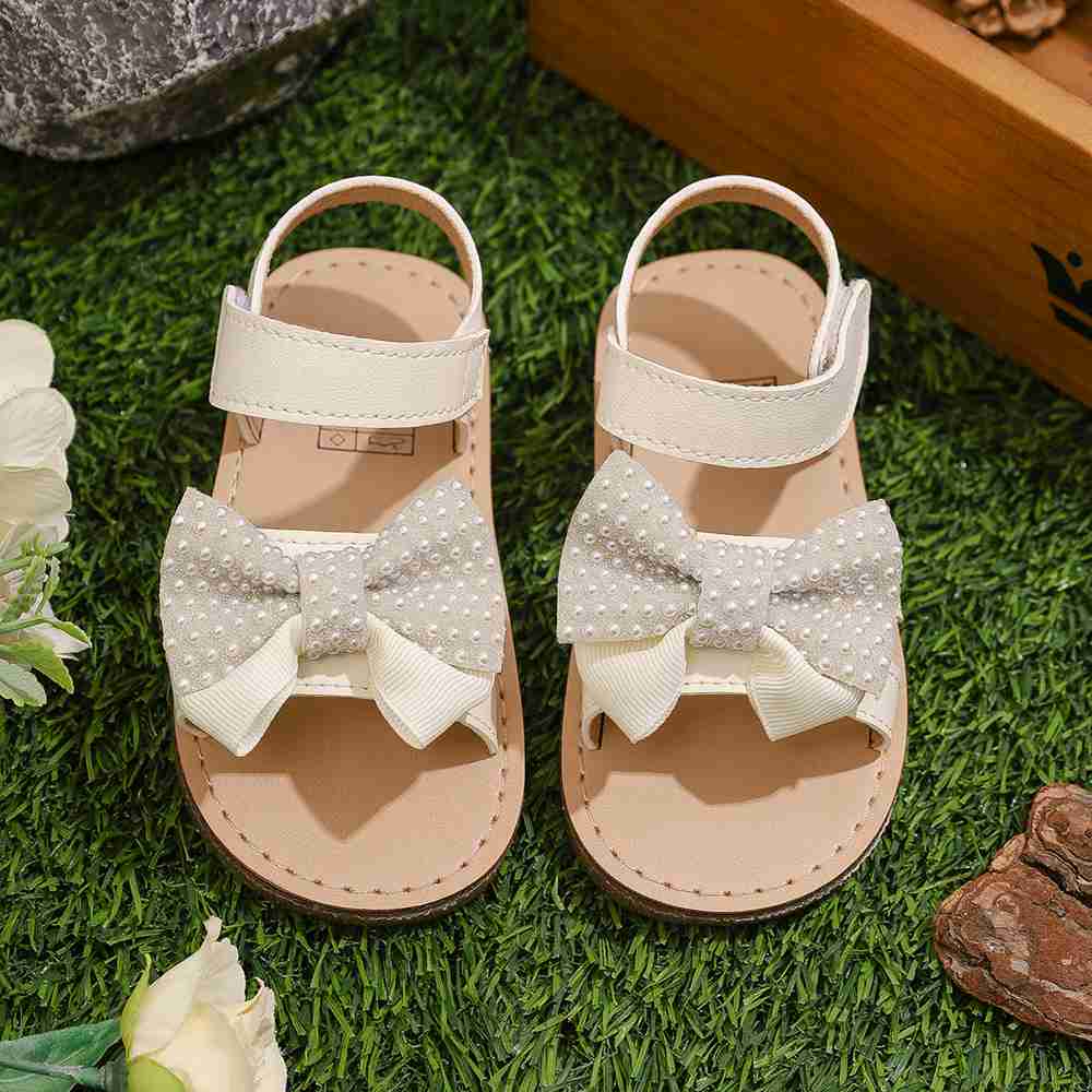 Kids' Sandals Beige Bow Style 2
