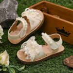 Kids' Sandals Beige Bow Style 1
